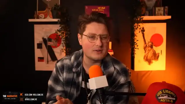 Frame from Will Sexton's video "The Money Behind Woke: How Soros, BlackRock & Israel Broke the Left" at 20:36, 2026-06-22. Will on camera.